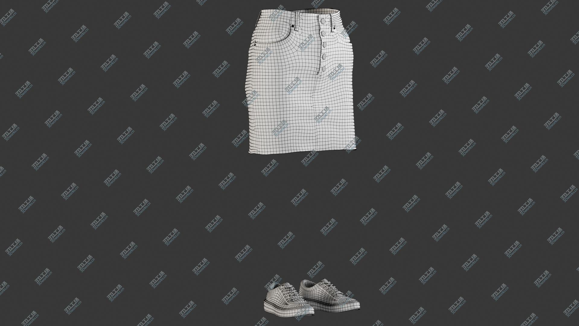 images/goods_img/20210319/Skirt with Sneakers 3D model/3.jpg